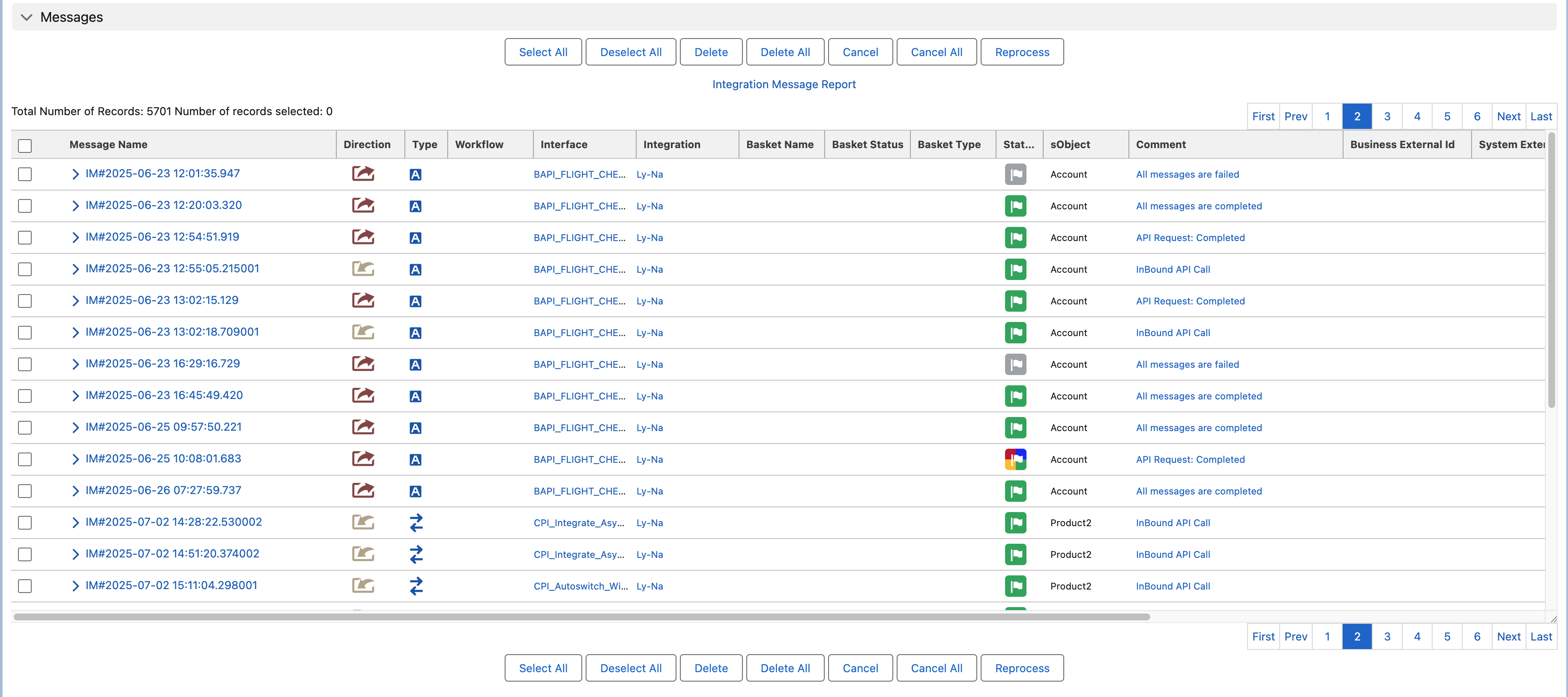 SKYVVA Message Monitoring